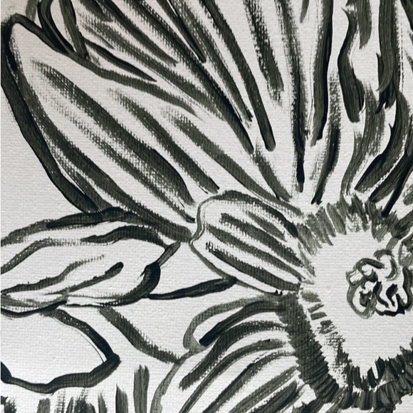 Black- Abstract Acrylic Painting 8x8 inches (Unframed) - Picture 2 of 3